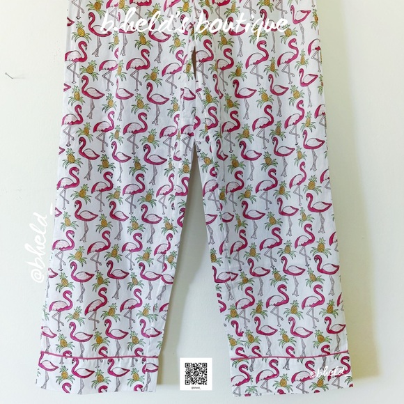 Roller Rabbit Freddy Flamingo Liza Set Pajamas in Pink Size X-Small (XS) New NWT - Picture 15 of 17
